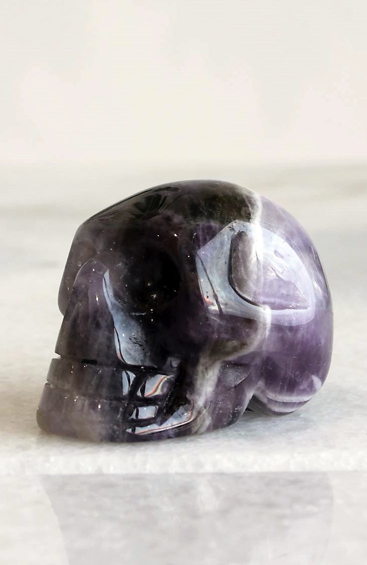 Chevron Amethyst Skull